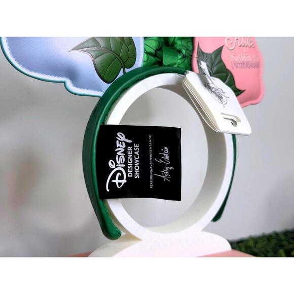 ✨ Disney Parks 🌸 Alice in Wonderland Flower Garden Ears Headband 🎀 NWT ✨ - Picture 5 of 6